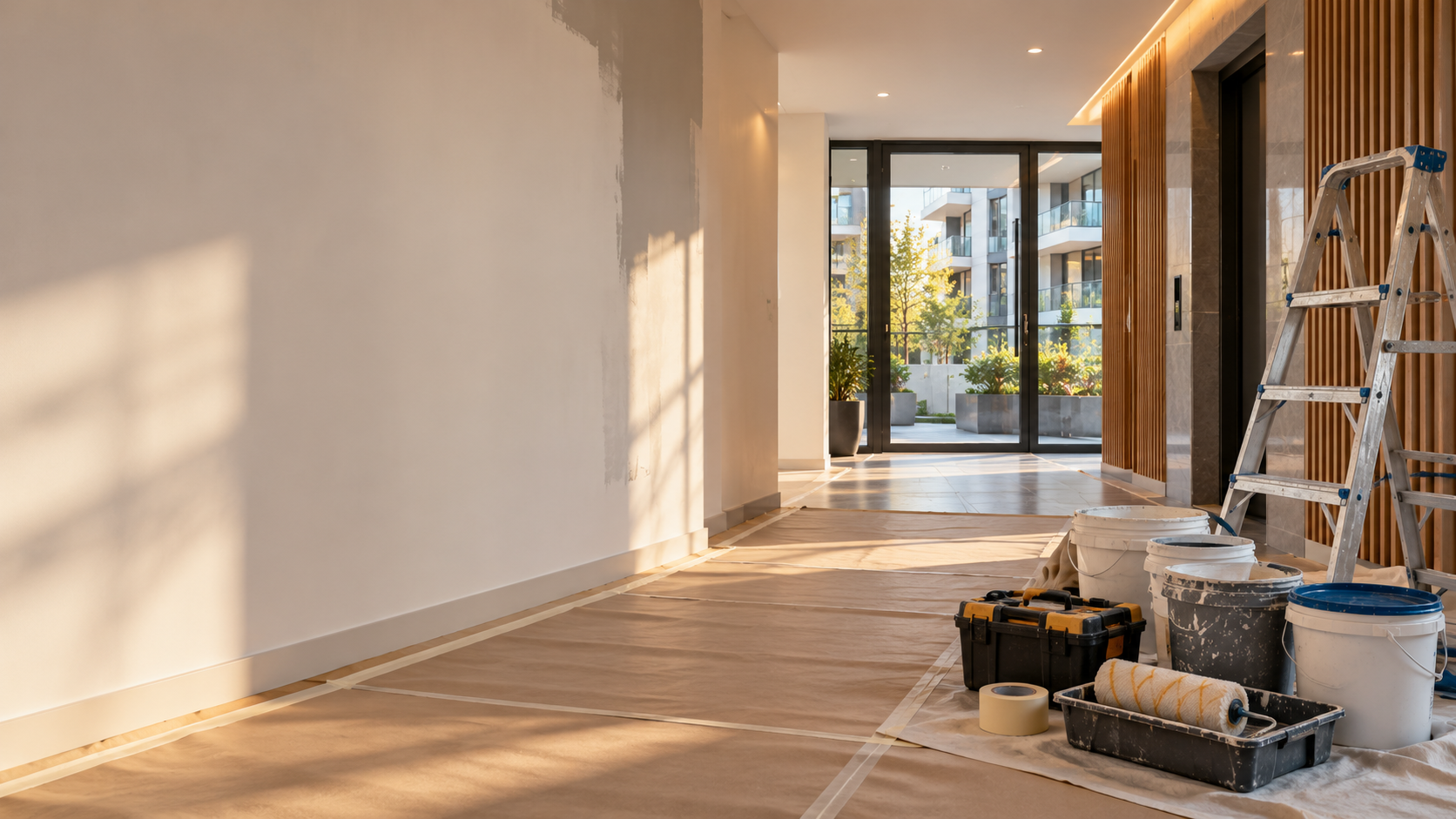 Espaço em preparação pós-obra